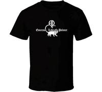 Gown ELP Emerson Lake & Palmer The Return Tee White Tshirt Men Black(X-Large)