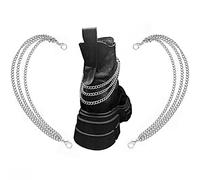 Gownsella 2PCS Shoe Charms Chain Shoelace Chains DIY Punk Shoe Accessories Decoration for Boot Sneaker Bag Handbags Pants Chain Keychain Cool Party Shoe charms for Girl Women, convention, Acrylic, No
