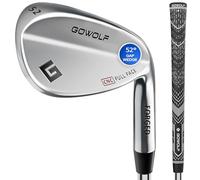 Gowolf 52 Degree Wedge Right Hand - Forged Golf Wedges Full Face for Men, Premium Gap Wedges Sand Wedge Lob Wedge Golf Club for Men, Great Golf Gifts - CNC Milled Face for More Spin (Chrome 52 Degree)