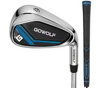 Gowolf 6 Iron Golf Club for Men Right Hand - Golf Iron Premium Stainless Steel with Deep CNC Grooves for Extreme Forgiveness, Accuracy & Maximum Distance, Quality Rubber Grip, Great Gift for Golfer