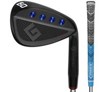 Gowolf 60 Degree Wedge Right Hand - Premium Forged Full Face Golf Wedges for Men, Golf Gap Wedges Sand Wedge Lob Wedge, Golf Clubs CNC Milled Face for More Spin - Great Golf Gifts (Black 60 Degree)