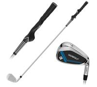 Gowolf 7 Iron Golf Club with Grip Trainer for Men Right Hand - Golf Iron Premium Stainless Steel Shaft with Deep Grooves for Extreme Forgiveness, Accuracy & Max Distance, Great Gifts for Golfer