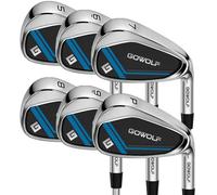 Gowolf Golf Iron Set or Single Irons (5,6,7,8,9,Pitching Wedge) for Men Right Hand, Premium 95g Steel Shaft with Deep Grooves for Extreme Forgiveness, Accuracy & Max Distance, Great Golf Gifts