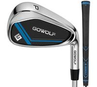 Gowolf Golf Iron Set or Single Irons (5,6,7,8,9,Pitching Wedge) for Men Right Hand, Premium 95g Steel Shaft with Deep Grooves for Extreme Forgiveness, Accuracy & Max Distance, Great Golf Gifts