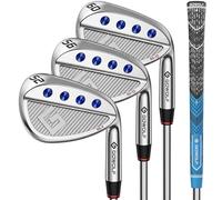 Gowolf Golf Wedges 52, 56, 60 Sets for Men, Premium Forged Full Face Golf Wedges Right Hand, Golf Gap Wedges Sand Wedge Lob Wedge, Golf Clubs CNC Milled Face for More Spin - Great Golf Gifts (Silver)