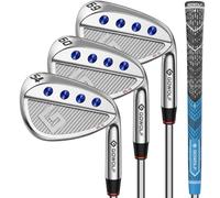Gowolf Golf Wedges 54, 60, 69 Sets for Men, Premium Forged Full Face Golf Wedges Right Hand, Golf Gap Wedges Sand Wedge Lob Wedge, Golf Clubs CNC Milled Face for More Spin - Great Golf Gifts (Silver)