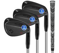 Gowolf Golf Wedges 54, 60, 69 Sets Right Hand, Forged Full Face Golf Wedge Set for Men, Premium Golf Gap Wedge Sand Wedge Lob Wedge Golf Club, Great Golf Gifts - CNC Milled Face for More Spin (Black)