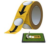 Gowolf Strike Tape Golf Training Aid - Fix Fat, Thin, and Top Shots - Learn to Take a Proper Divot After Ball Impact - Improve Iron Compression with Instant Feedback - PGA Pro Designed (1 Roll)
