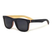 GOWOOD Black Canadian Maple Wood Sunglasses for Men and Women with Black Lenses