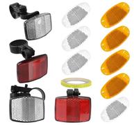 GOWTX Bicycle Reflectors Spoke Reflectors Set, Bicycle Reflectors Front Rear Spoke Reflectors Bicycle, Cat Eye Reflectors Set, Rear Reflector Bicycle for Mountain Bike
