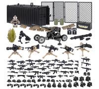 GOWTX Military Weapons Building Set - SWAT Equipment Pack with Guns, Gear and Tactical, Black Modern Military Kit, Accessories Compatible with Major Brick Brands for Strategic Scenario Construction