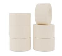 GOWTX White Masking Tape 6 Rolls, 38mm x 20m Easy Tear Painters Tape | 6 Rolls Crepe Paper Decorators Tape, 38mm x 20m Each 120m Total, Multi Surface for DIY Painting Crafts Wall Trim Car Spray