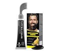 Gowwim Beard Dye Shampoo for Men with Comb, Plant-Based Formula, It Is Gentle and Non-irritating, Covers Gray Hair, And Is Easy to Use. 80 Ml