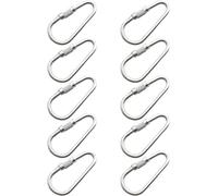 Gowxs 10Pcs Silver Parrot Hook Stainless Steel Parts Heavy Duty Metal Hooks Suitable for Most Bird Animal Hanging Parrot Toy Hooks Metal Stainless Steel Parts DIY Bulk Small in Size,Pet Supplies