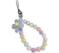 Gowxs Color Mobile Phone Lanyard Universal Phone Chain Bow,Pearl Beaded Lanyard Wrist Strap Anti Lost Charm Strap Fashion Case Keychain Wallet Decoration Pendant Cell Charms