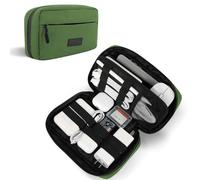 GOX Cable Organizer Travel Case, Water Resistant Electronic Accessories Pouch, All-in-One Versatile Tech Storage Bag for Charger, Cord, Phone, Hard Drive & Power Bank (Green)