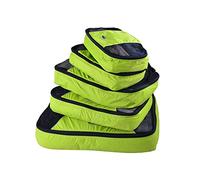 GOX Ultra Light 5-Piece Packing Cubes Set Travel Luggage Packing Organizers Value Pack 1xLarge 2xMedium 2xSmall (Green)