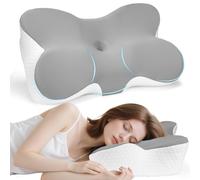 GOXIFACA Memory Foam Orthopedic Pillow - Ergonomic Cervical Support for Shoulder Pain Relief, Head & Neck Alignment, Side/Back/Stomach Sleeper Friendly, Removable Washable Cover