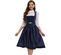 Goxozzy Oktoberfest Outfit woman, Bavarian Costume woman, October Festival Dirndl, Classic and Elegant Blue Dress