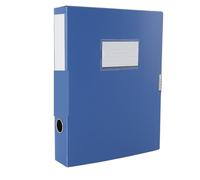 GOXQIT 1 Pcs Black Blue A4 File Folder Multifunctional PP Thickened Document Case Paper Storage Box Contract For Office Supplies(Blue-3.5cm)