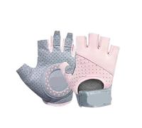 GOXQIT 1Pair Breathable Workout Gloves Weight Lifting for Gym Cycling Exercise Fitness Training for Outdoor(Pink,L)