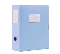 GOXQIT 2 Pcs 1.38inch-2.17inch File Box, Document Storage, Office Supplies, Contract, Accounting Voucher Archive For Office Supplies(Blue,2.17inch)