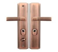 GOXQIT Anti-Thief Multi-Function Door Lock Handle Antique Copper Adjustable Direction Mortise Gate Plate for Doors