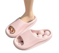 GOXQIT Leaking EVA Massage Women's Bathroom Slippers Living Room Shoes Home Indoor Men Flip Flops House Slipper For Mom Dad Gifts(Pink,40-41)