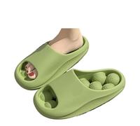 GOXQIT Leaking EVA Massage Women's Bathroom Slippers Living Room Shoes Home Indoor Men Flip Flops House Slipper For Mom Dad Gifts(Green,38-39)