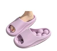 GOXQIT Leaking EVA Massage Women's Bathroom Slippers Living Room Shoes Home Indoor Men Flip Flops House Slipper For Mom Dad Gifts(Purple,40-41)
