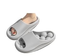 GOXQIT Leaking EVA Massage Women's Bathroom Slippers Living Room Shoes Home Indoor Men Flip Flops House Slipper For Mom Dad Gifts(Grey,44-45)