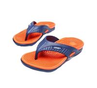 GOXQIT Men's Flip Flops Massage Granule Men Slippers Comfortable Beach Sandals Casual Shoes House Bathroom For Mom Dad Gifts(Orange,40)