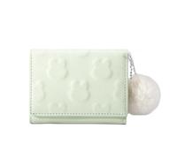 GOXQIT Small Wallet Cute Short Wallet Women's Solid Color Cute Simple Multi Card Bag Zero Wallet for Women(Green)