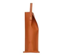 GOXQIT Wine Bag Wine Packaging Bag Fake Leather Wine Tote Carrier Stylish Wine Bottle Champagne Protective Bag with Handle for Party ShoppingBag for Party(Brown)