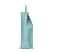 GOXQIT Wine Bag Wine Packaging Bag Fake Leather Wine Tote Carrier Stylish Wine Bottle Champagne Protective Bag with Handle for Party ShoppingBag for Party(Blue)