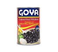 Goya Black Canned Beans in Sauce Caraotas 425g Pack of 1 | Prepared with Olive Oil, Peppers & Onion | Seasoned Ready to Serve Black Beans | Natural Source of Protein, Fibre & Essential Nutrients