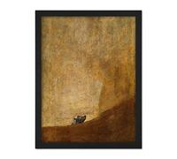 Goya Dog Painting Artwork Framed Wall Art Print 18X24 Inch