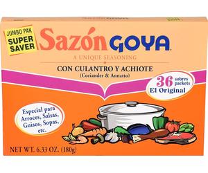 Goya Foods Sazon Coriander & Annatto, 6.33 Ounce