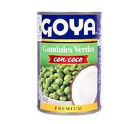 Goya Green Pigeon Peas with Coconut 425g Pack of 1 | Gandules Verdes con Coco | Premium Caribbean-Style Peas in Coconut Milk | Vegan & Gluten-Free Source of Fibre, Protein & Essential Nutrients