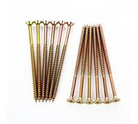 Goyada 150PC Wood to Concrete Screws 5mm x 100mm Gold, External Decking for Chipboard, Home DIY Construction Repair