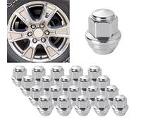 GOYADA 20 Pcs M12x1.5 Lug Nuts 19mm Hex, Chrome Fusion Transit Wheel Nuts, Fiesta Alloy Compatible For Ford Forester, Focus, Mondeo, Impreza, Sedan