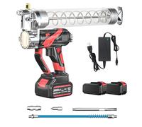 GOYERRNES Cordless Grease Gun 21V T8-VT Cordless Battery Grease Gun 650W with 2PCS 3000mAH Rechargeable Battery 15000 PSI Pressure Exceptional Power Grease Gun
