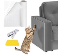 GOYJOY Anti Cat Scratch Furniture Protector Roll,Single Side Couch Protector from Cat Claws,Clear Furniture Protectors from Cats Scratching for Furniture Sofa Door,Thicken,Strong Sticky,No Pins Pain