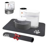 GOYJOY Smart Pet Water Fountain,Filterless Cat Water Fountain No Filter,3.5L/118oz Ultra Silent Cat Fountain,Sewage Separation & Always Fresh Water(with A Quick Dry Pet Mat)