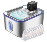 GOYJOY Stainless Steel Wireless Cat Water Fountain,5L Cordless Cat Fountain Battery Operated,Cat Water Dispenser for Cats&Dogs,Super Quiet Pump,Multiple Filters