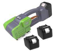 GOYOJO Electric Strapping Device, Automatic Welding Strapping Machine with 6000 mAh Battery for 9-16 mm PP/PET Bands, 500-3800N, Ideal for Packaging/Shipping/Storage (Two Batteries)