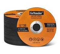 GoYonder 115 x 1.2mm Ultra Thin Stainless Steel Cutting Discs for Angle Grinder,4.5" Cutting Blades for Metal,Stainless Steel Pipes,Steel Cables, and Non-ferrous Metals Pack of 25