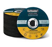 GoYonder 115 x 1.2mm Ultra Thin Stainless Steel Cutting Discs for Angle Grinder,4.5" Cutting Blades for Metal,Stainless Steel Pipes,Steel Cables, and Non-ferrous Metals Pack of 25 (Blue)