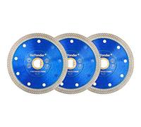 GoYonder 4.5 Inch Super Thin Diamond Saw Blade for Cutting Porcelain Tiles,Granite Marble Ceramics (4.5“Blue-3PCS)