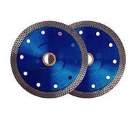 GoYonder 4.5 Inch Super Thin Diamond Saw Blade for Cutting Porcelain Tiles,Granite Marble Ceramics (5"-Blue 2PCS)